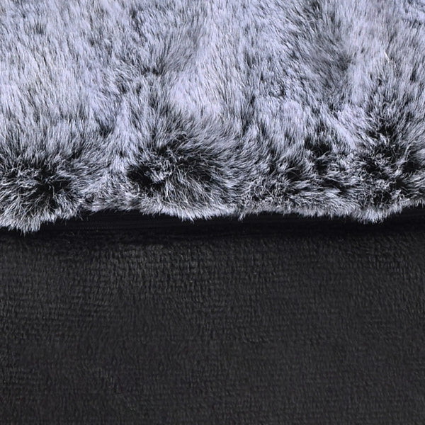 Deluxe Faux Fur Cushion - Sensory Grey