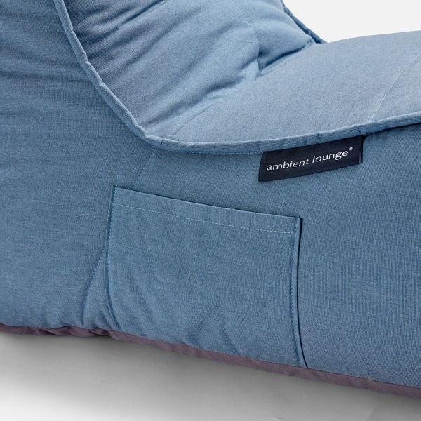 Avatar Sofa with Headrest - Atlantic Denim