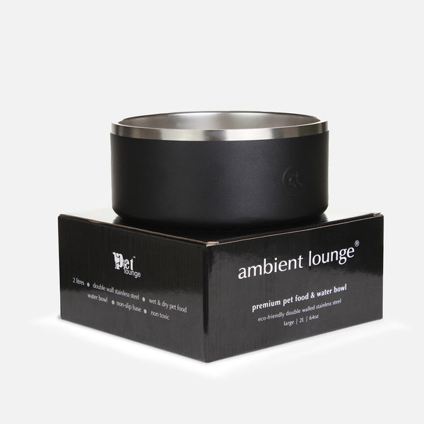 2L Double-Wall Stainless Steel Food & Water Dog Bowl