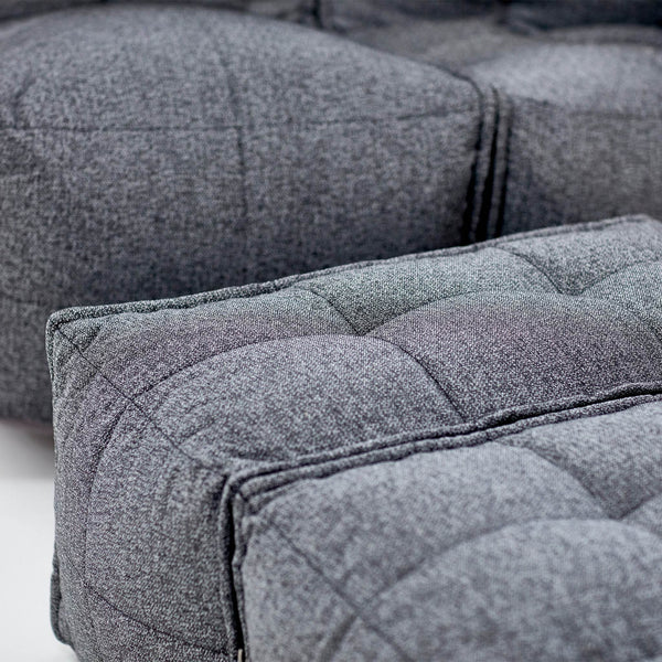 Twin Ottoman - Titanium Weave