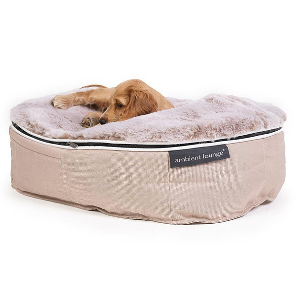 (S) Premium Indoor/Outdoor Dog Bed (Cappuccino)