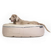 (L) Premium ThermoQuilt Dog Bed (Beige)