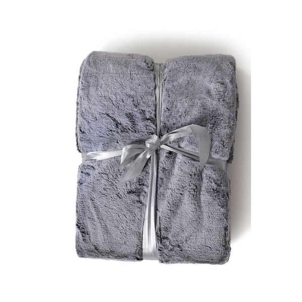 Throw - Deluxe Faux Fur Throw (Sensory Grey)