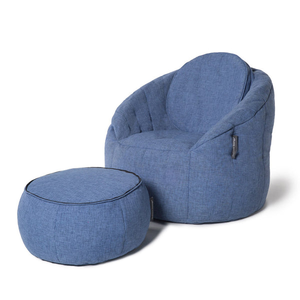 Wing Ottoman - Blue Jazz